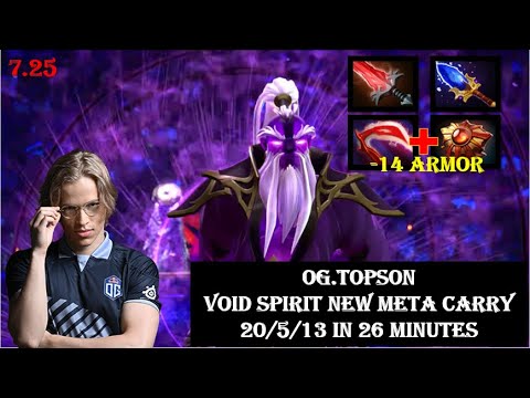 OG.Topson (Void Spirit) New Meta Mid Carry | 20 Kills in 26 Minutes