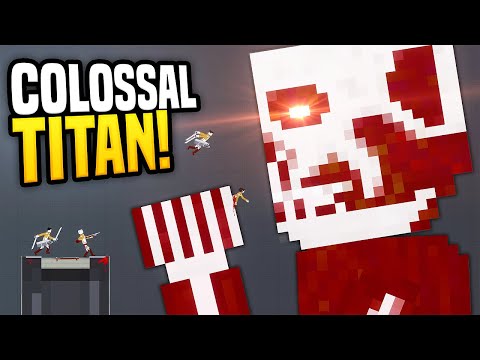 COLOSSAL TITAN CAN'T BE STOPPED - People Playground Gameplay (Attack on Titan)