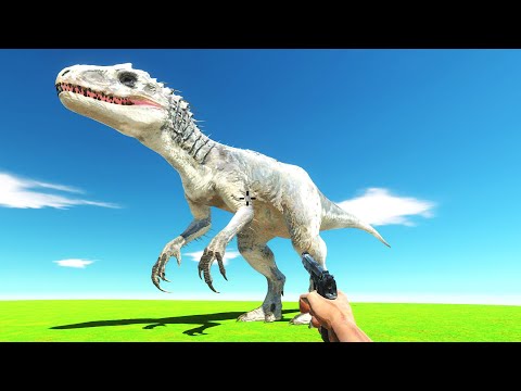 FPS Death Run with All Weapons and Dropped IndominusRex | Animal Revolt Battle Simulator | ARBS PLAY