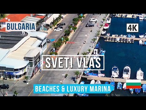 Sveti Vlas, Bulgaria 🇧🇬 4K Aerial Tour: Stunning Beaches, Marina & City Views