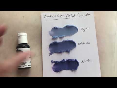 Americolor violet food coloring demo and review: How to make purple icing