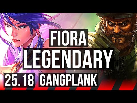 FIORA vs GANGPLANK (TOP) | 9k comeback, 12/4/17, Legendary, 600+ games | KR Challenger | 25.18