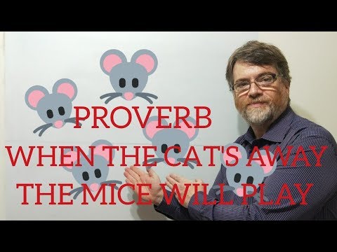 English Tutor Nick P Proverbs (123) When the Cat's Away the Mice Will Play