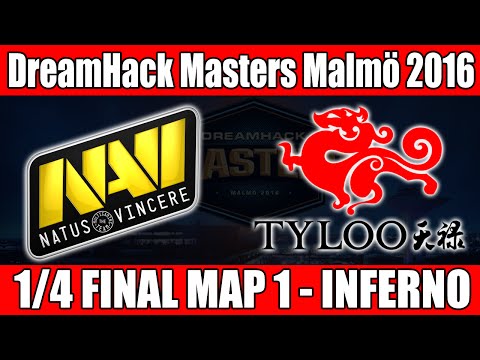 Natus Vincere vs TyLoo | Quarter Finals Map 1 (Inferno) DreamHack Masters Malmö 2016