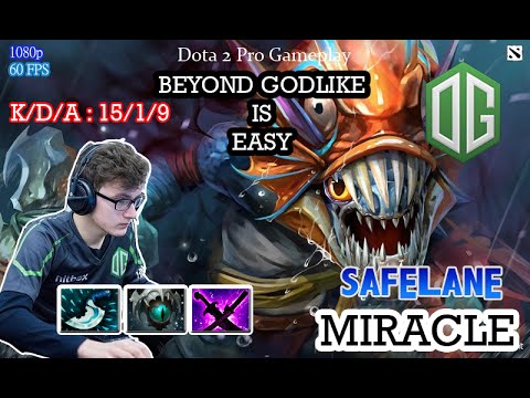 Dota 2 Pro Gameplay | OG Miracle Play As Slark | Beyond Godlike So Easy