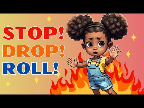 What To Do If Your Clothes Catch Fire! | Fire Safety Education For Kids