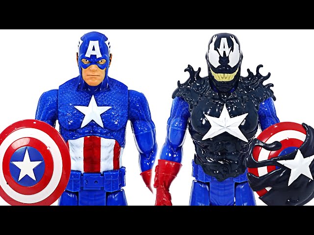 Vídeo relacionado con Hasbro Marvel Angers Epic World of Action, Anti-Venom Capitán América, Figura de Acción para Niños y Niñas de 4 Años o Más, Juguete de Superhéroes, Coleccionable, Idea de Regalo