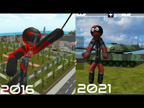 Evolution Of Stickman Rope Hero  (2016-2021)
