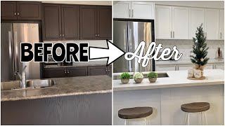 EXTREME DIY KITCHEN MAKEOVER!!! How To Paint Your Kitchen Cabinets [BEFORE & AFTER]