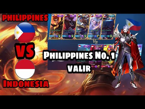 Top 1 PH Valir Vs Indonesia | National Arena Contest | Philippines vs Indonesia | Mobile Legends