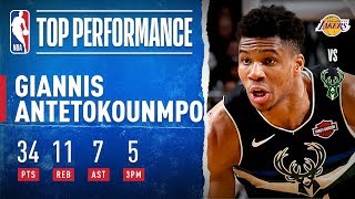 Giannis Antetokounmpo - Milwaukee Bucks - LeBron James - Anthony Davis - Los Angeles Lakers
