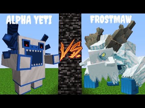 Ultimate Mob Battle: FROSTMAW VS ALPHA YETI in Minecraft!