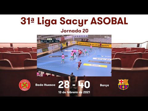31ª Liga Sacyr ASOBAL J20: Bada Huesca - Barça 28-40