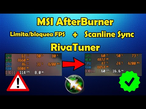 💻BLOQUEAR/LIMITAR FPS💻  EVITAR STUTTERING Y TEARING💯 / MSI AFTERBURNER Y RIVATUNER / SCANLINE SYNC ⚡