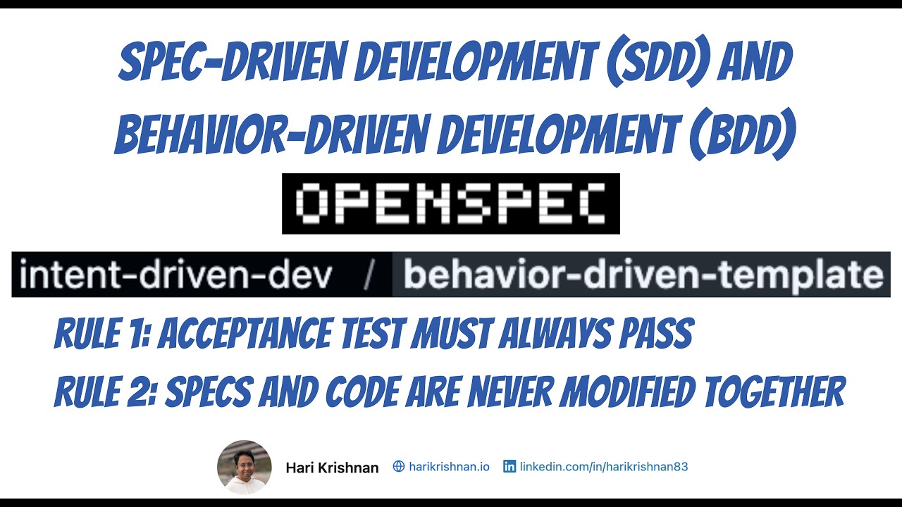 Behavior-Driven Development and Spec-Driven Development with OpenSpec