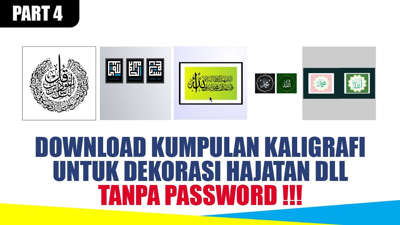 [PART 4] DOWNLOAD KALIGRAFI DEKORASI HAJATAN COREL DRAW CDR X5 TANPA PASSWORD