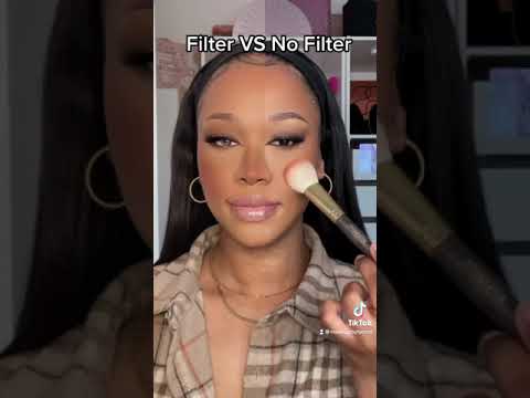 Filter VS No Filter! Makeup Application #shorts​