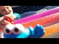 Elmo And Cookie Monster Goes To The Pool