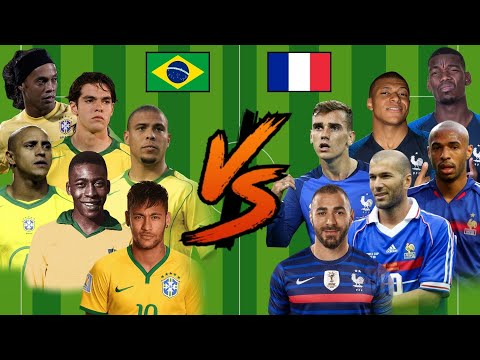 Brazil Legends vs France Legends💪(Mbappe-Neymar-Pele-Benzema)