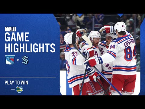 GAME HIGHLIGHTS | 2025-26: New York Rangers at Seattle Kraken (11/1/25)
