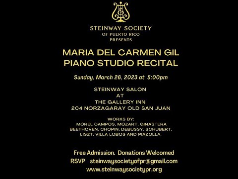 Maria del Carmen Gil Piano Studio Recital