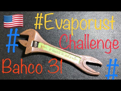 #Evaporust Challenge A rusty wrench restored using Evaporust 🇺🇸🇺🇸🇺🇸
