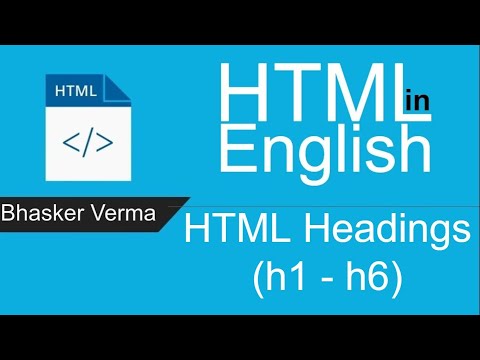 HTML tutorial for beginners in English 1 | Introduction to HTML
