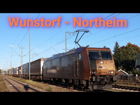 Führerstandsmitfahrt im Abendrot über die ICE Strecke, von Wunstorf nach Northeim (Han)