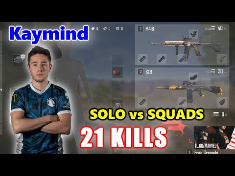 Team Liquid Kaymind - 21 KILLS - SOLO vs SQUADS - M416 + SLR - PUBG