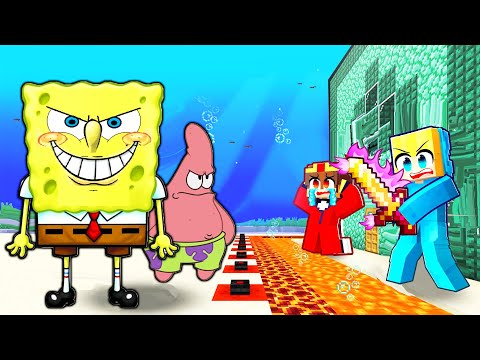 SPONGEBOB VS. SAFEST UNDERWATER BASE! - Minecraft