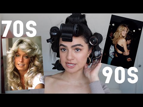 Part of a video titled 2 DIFFERENT LOOKS USING HOT ROLLERS - YouTube