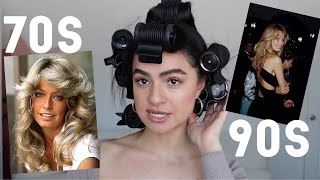 2 DIFFERENT LOOKS USING HOT ROLLERS