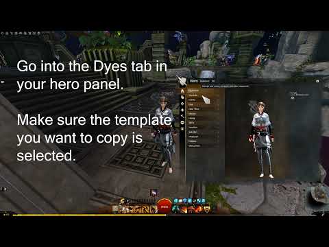 Guild Wars 2: How to copy Dyes into other Build Templates