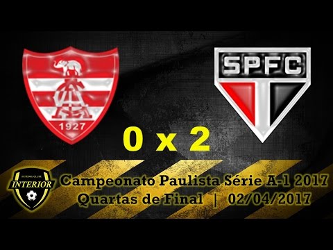 LINENSE 0 X 2 SÃO PAULO - CAMPEONATO PAULISTA SÉRIE A1 2017 - QUARTAS DE FINAL
