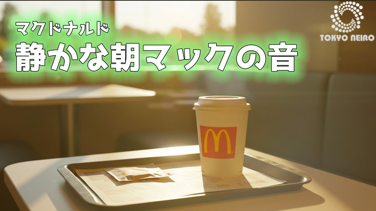 朝のマクドナルドでひと息｜環境音 ASMR｜朝時間・集中・癒しに