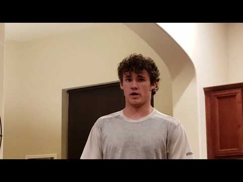 Dominic Plummer (17) singing Empty Chairs at Empty Tables from Les Mis