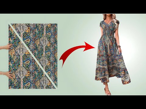 Very Easy Only 1 meter Fabric Cut in 5 minute and Sew only 10 minute ✂️ For Beginners Sewing