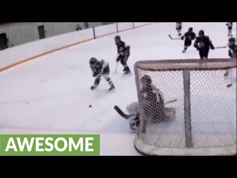 9-year-old hockey phenom scores insanely ridiculous goal
