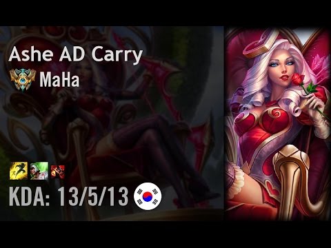 Ashe AD Carry vs Sivir - MaHa - KR Challenger Patch 6.13