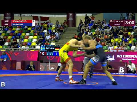 1/8 GR - 82 kg: O. JOHANSSON (SWE) v. H. WAGNER (GER)