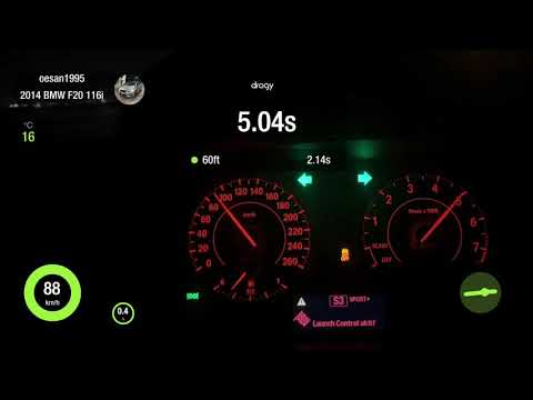 F20 116i Protuned Performance Stage1 0-100 km/h dragy acceleration
