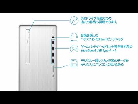 デスクトップパソコン Pavilion Desktop TP01-2000 ナチュラルシルバー