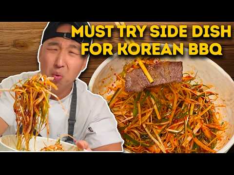 Must try side dish for Korean BBQ! 🍖🔥 (Spicy Korean Green Onion Salad)