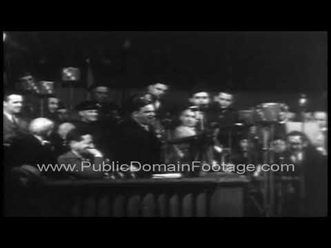1934 New York Politicians speak out against Hitler and Fascists archival footage