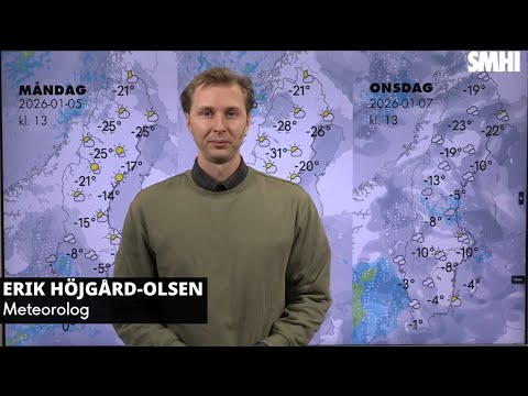 Väderprognos v. 2 mån-ons