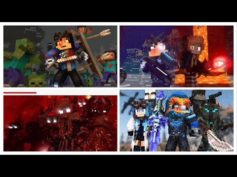 The Purple Sword Man 67 - Minecraft Songs By Rainimator Part 1-4