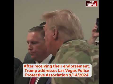 Trump reacts to Biden putting on MAGA hat, addresses Las Vegas Police Assoc; Vance At Univ.