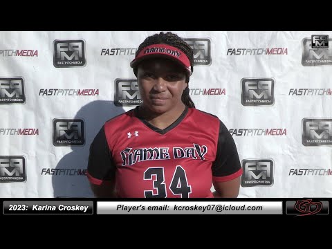 2023 Karina Croskey 3.67 GPA (Unweighted) - Power Hitting Third Base Softball Skills Video - Gameday