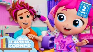 Daddy's Hair Salon Makeover! 💇‍♂️| 📖Little Angel📖Moonbug Kids📖Learning