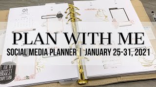 Plan with Me | Social Media Planner | January 25-31, 2021 #clothandpaper #notiq
